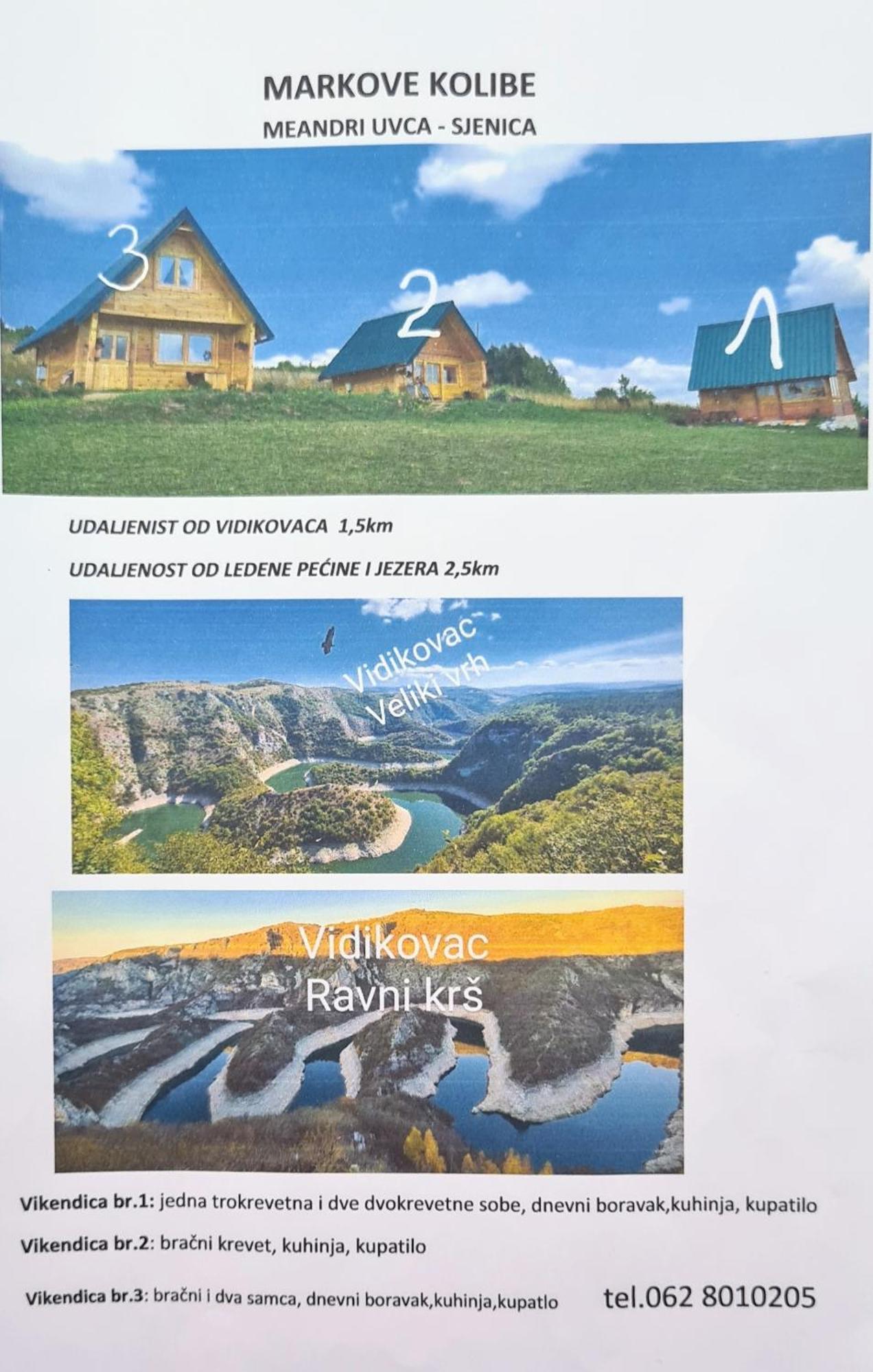 Markove Kolibe 3, Uvac Sjenica Rom bilde